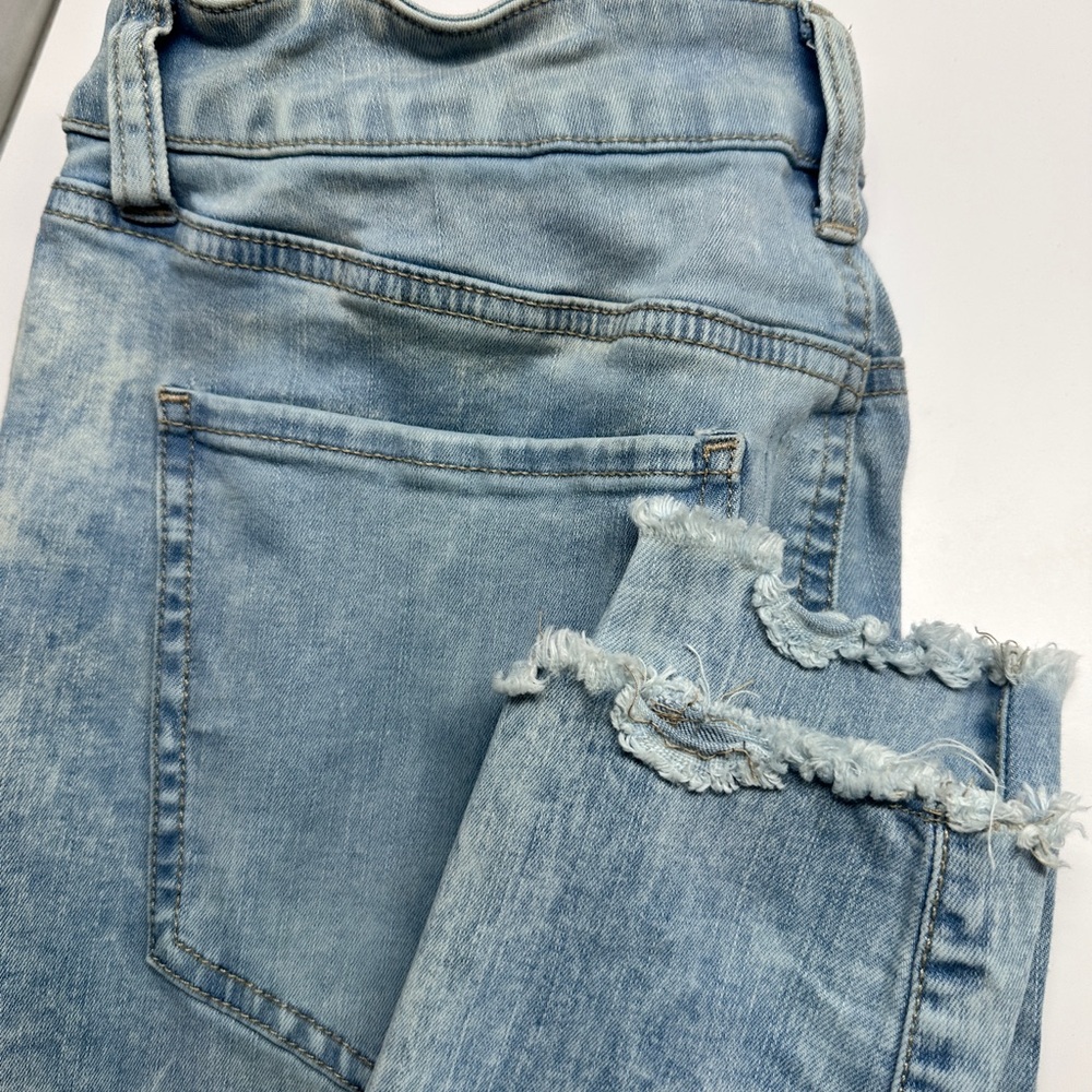 Women's Distressed Ankle Jeggings, Light Blue Jeans